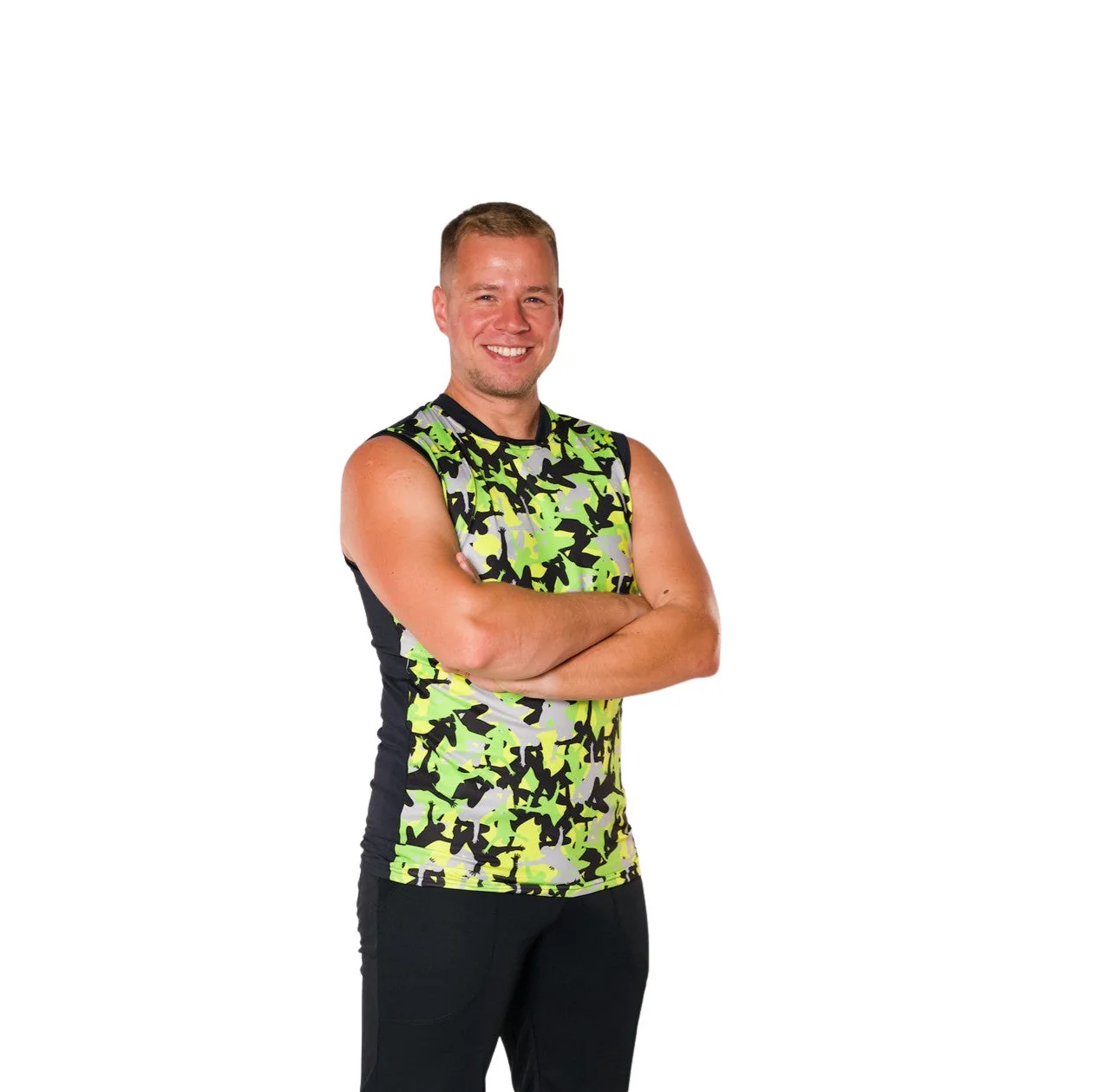 Men's tank top with Jumping figures - Image 4
