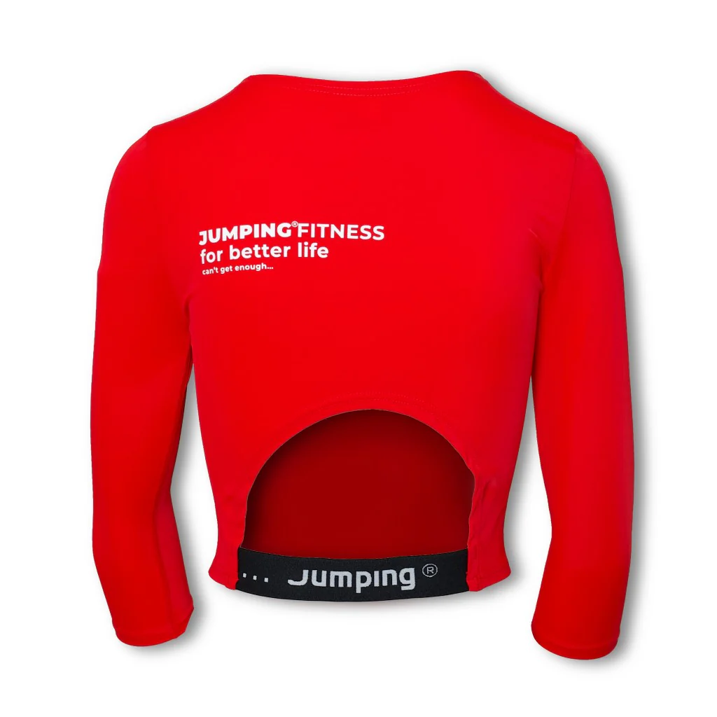 Red CROP TOP BEAT with long sleeves - Image 2
