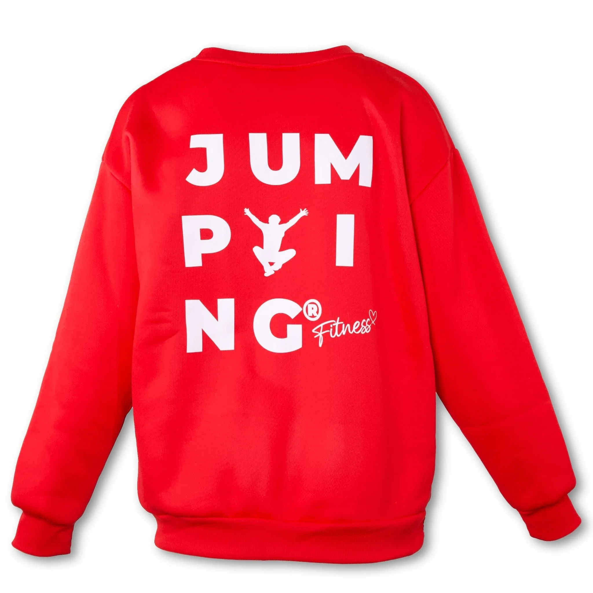 Red sweatshirt with JUMPING® graphic and iconic figure - Image 3